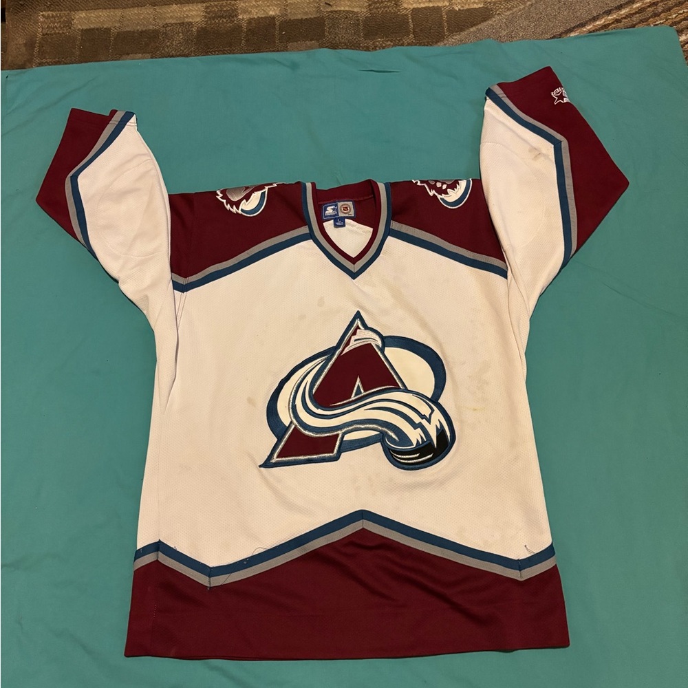 Vintage Colorado avalanche team hockey jersey size L
